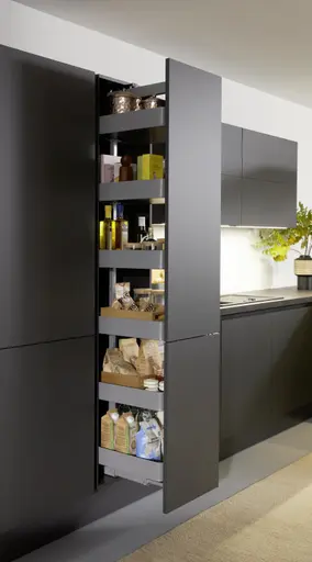 L-Küche 51.190 GL 4 524, Schwarz matt