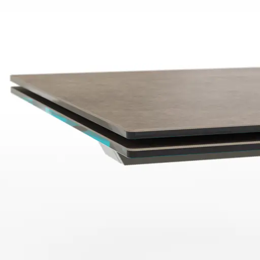 Esstisch Iseo - LB ca. 140x80 cm, ausziehbar, Keramik, Grau