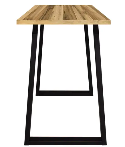Bartresentisch - LB ca. 120x70 cm, Plankeneiche, Schwarz