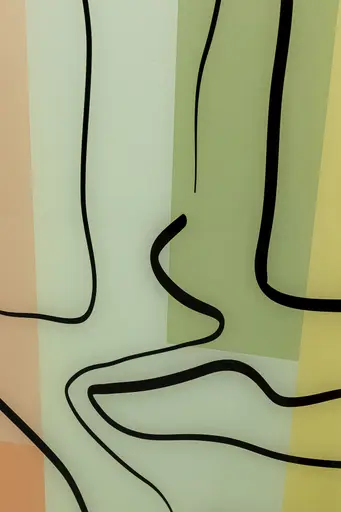 Glasbild - LB ca. 100x100 cm, Pastell