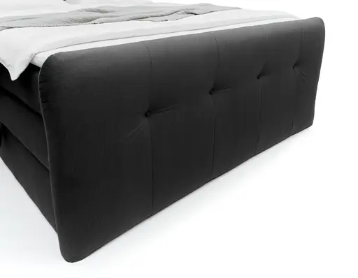 Boxspringbett HOLLIE- Liegefläche ca. 180x200 cm, Stoff, Brombeer