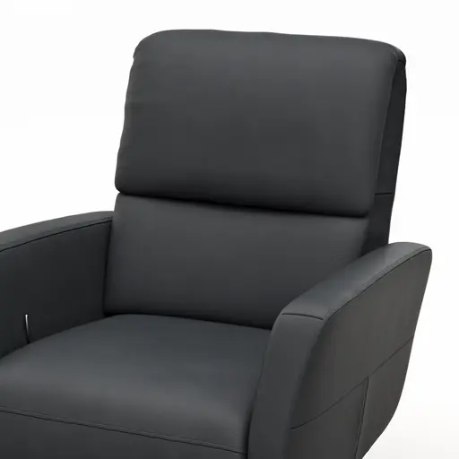 Drehsessel Lotta -Größe L, inkl. Relaxfunktion, Leder, Schwarz