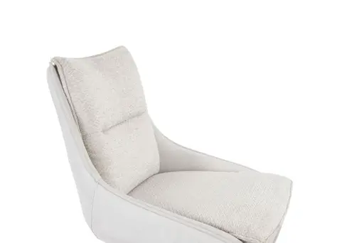 Stuhl MANDY - drehbar, Stoff, Silbergrau