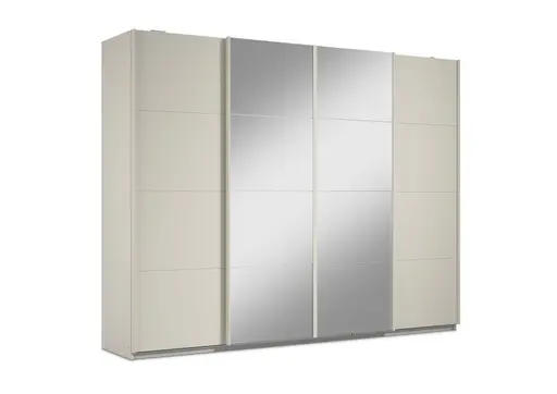 Schwebetürenschrank RIKK- B ca. 271 cm, Champagner, Spiegel