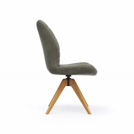 Stuhl Dalyan - drehbar, Stoff, Grau