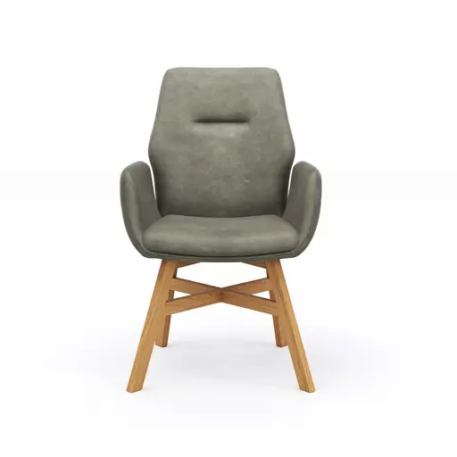 Armlehnstuhl Dalyan - Stoff, Grau