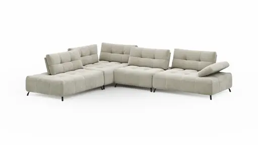 Ecksofa Comodo - Ecke links, 2,5-Sitzer, Stoff, Offwhite