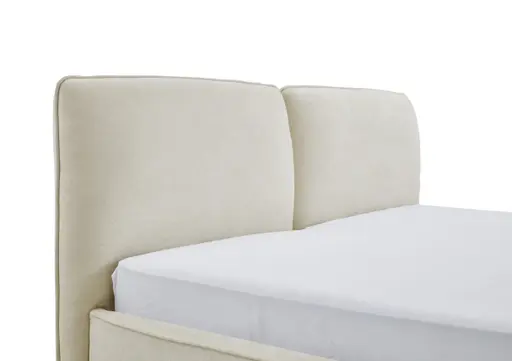 Polsterbett - Liegefläche ca. 180x200 cm, Stoff, Natur