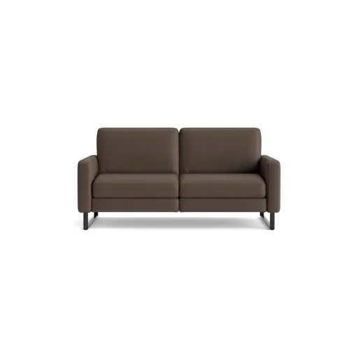 Sofa Aracena - 2,5-Sitzer, Leder, Graubraun