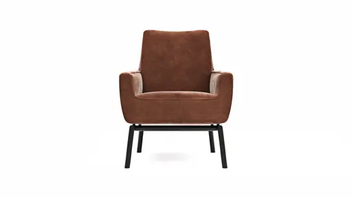 Sessel Matina - Größe L, Velour, Kupfer