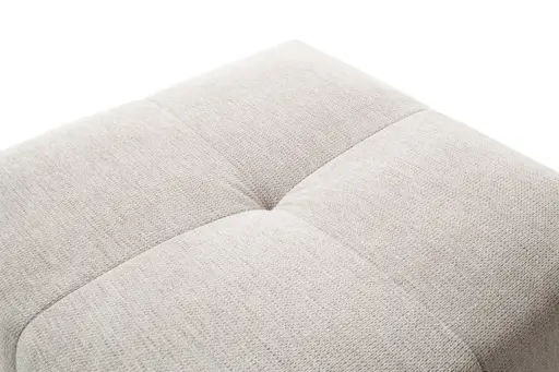 Ecksofa - 2-Sitzer mit Ecke rechts, Kopfteil/Sitztiefe verstellbar, Stoff, Natur