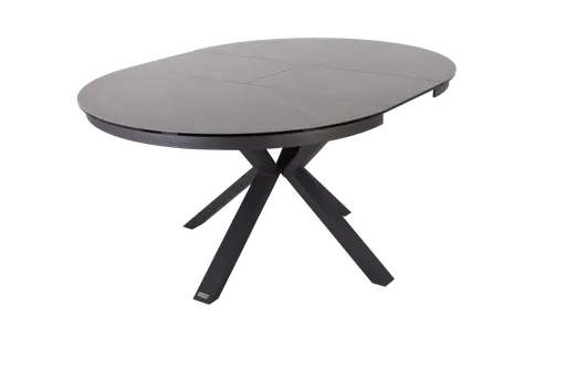 Esstisch MAIJA - ausziehbar, D ca. 120 cm, Keramik, Grau