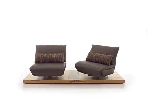 Sofa - 2-Sitzer, Relaxfunktion motorisch, Leder, Dunkelbraun