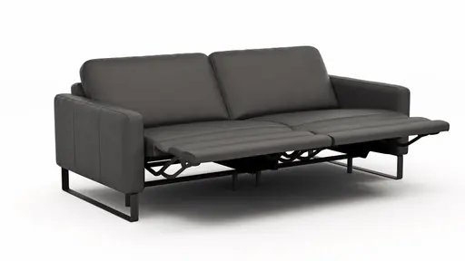 Sofa Enna - 3,5-Sitzer inklusive Relaxfunktion (motorisch), links und rechts, Leder, Anthrazit