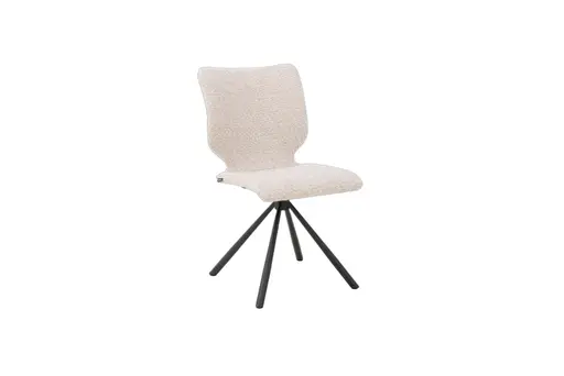 Stuhl Cupi - Stativ, Stoff, Ecru