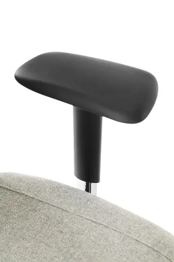 Chefsessel - mit Ergo-Rückenpolsterung und 3D-Armlehnen, Stoff, Schwarz