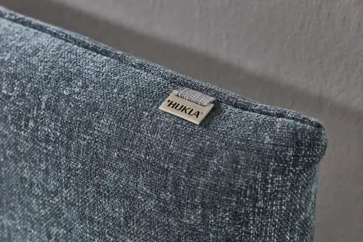 Polsterbett - Liegefläche ca. 120x200 cm, Stoff, Graublau