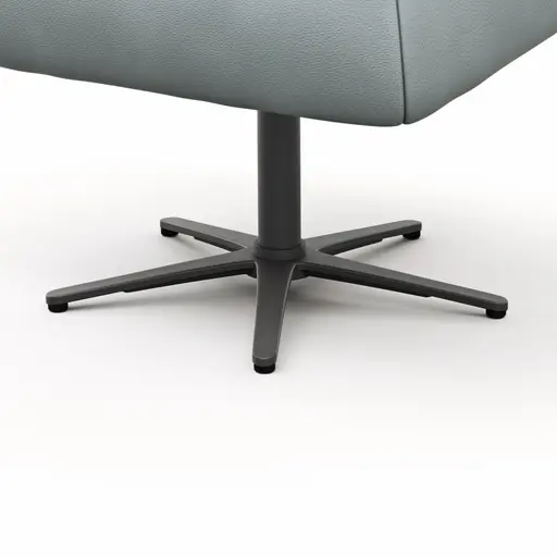 Hocker Terni - Sternfuss, Leder, Hellblau