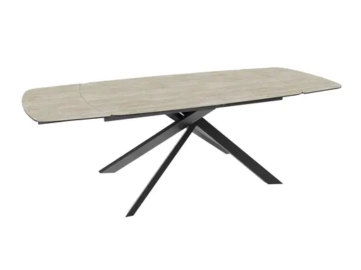 Esstisch - ausziehbar, LB ca. 160-240x100 cm, Keramik, Travertin