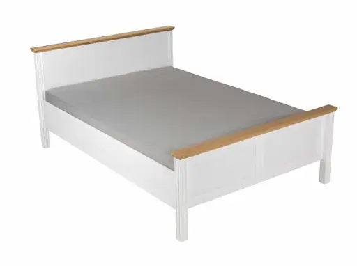 Bettgestell - Liegefläche ca. 140x200 cm, Weiß, Oak Colori