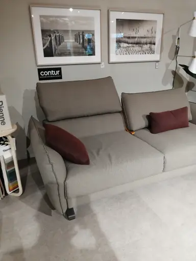 Sofa Fiolina - 3-Sitzer inkl. Schlaffunktion, Stoff, Hellgrau