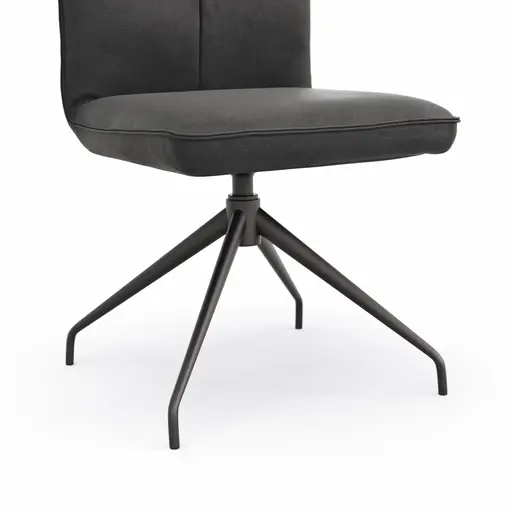 Stuhl Calyra - drehbar, Stoff, Anthrazit