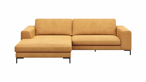 Ecksofa Solano - Longchair Links mit 1,75-Sitzer, Stoff, Mango