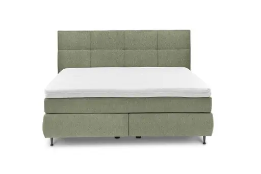  Boxspringbett ALICA- Liegefläche ca. 180x200 cm, Stoff, Grün