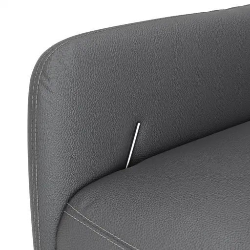 Relaxsessel Rufus - inkl. Relaxfunktion, Leder, Anthrazit