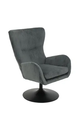 Sessel - drehbar, Stoff, Dunkelgrau