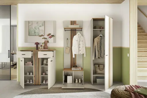 Schuhbank - B ca. 60 cm, Kaschmir, Evoke Eiche Nachbildung