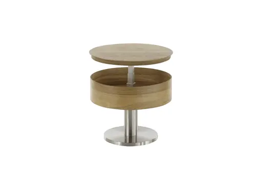 Couchtisch - höhenverstellbar, LBH ca. 60x60x47 cm, Asteiche Furnier