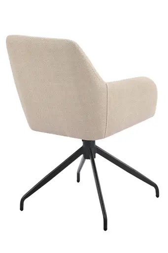 Armlehnstuhl - drehbar, Stoff, Beige