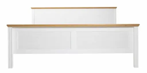 Bettgestell - Liegefläche ca. 140x200 cm, Weiß, Oak Colori