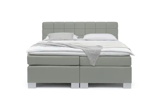 Boxspringbett HAIKOS- Liegefläche ca. 180x200 cm, Stoff, Grau