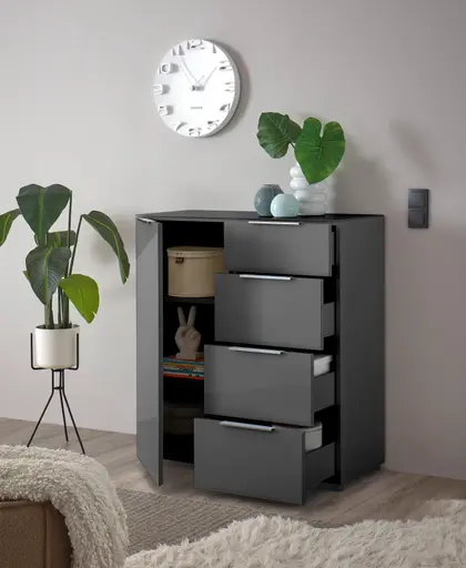 Kommode- B ca. 90 cm, Anthrazit