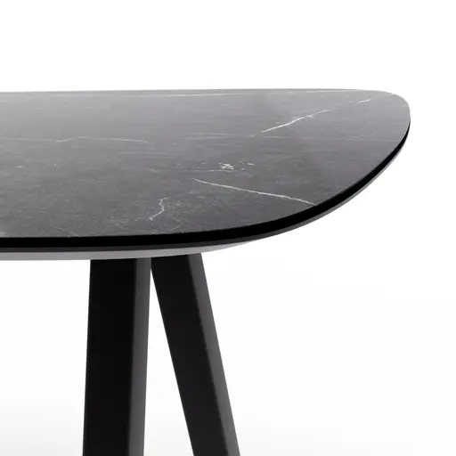 Esstisch Jari - LB ca. 200x95 cm, Keramik, Schwarz