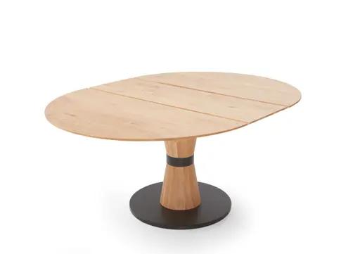 Esstisch - ausziehbar, Durchmesser ca. 130cm, Wildeiche massiv