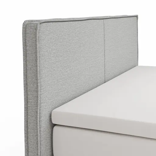 Boxspringbett Alpin - Liegefläche ca. 180x200 cm, Stoff, Grau