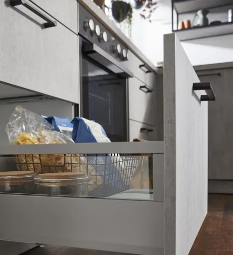 Winkelküche 52.210 GL 2 521,Beton Nebelgrau Nachbildung