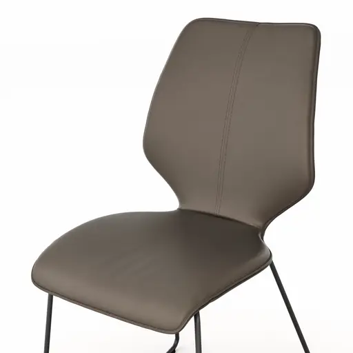 Stuhl Penthouse - Leder, Dunkelbraun, Kufen, Anthrazit