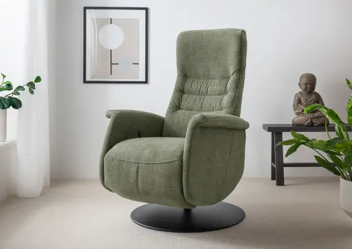 Sessel - Relaxfunktion, Stoff, Dunkelgrün