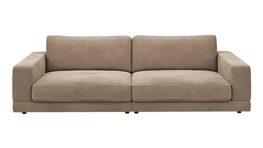Megasofa Juni Lounge - B ca. 252 cm, Cord, Taupe