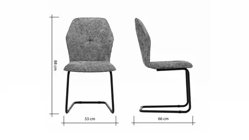 Freischwinger Pinto - Stoff, Orange