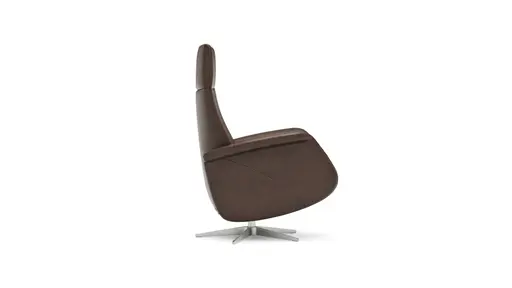 Relaxsessel Girona -  Relaxfunktion (motorisch), Leder, Dunkelbraun