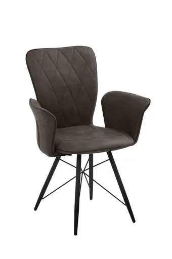 Armlehnenstuhl MAREK - Stoff, Anthrazit 