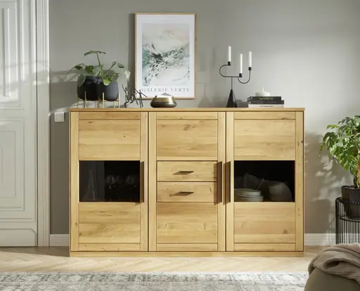 Highboard Faro 6.0 - Wildeiche massiv, natur, geölt