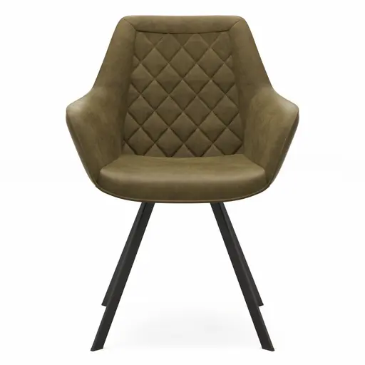 Armlehnstuhl Wesley - Stoff, Grün