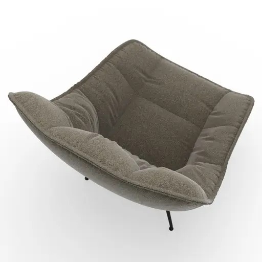 Sessel Unn - Stoff, Taupe