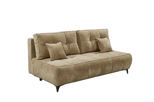 Sofa - 2-Sitzer, Schlaffunktion mit Bettkasten, Stoff, Macchiato